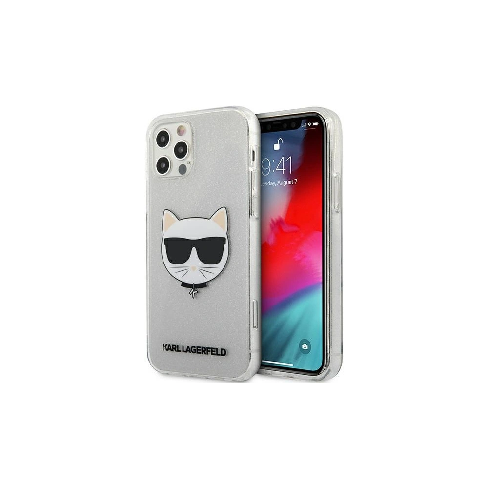 Hurtownia GSM - Etui Karl Lagerfeld KLHCP12MCHTUGLS Apple iPhone 12/12 Pro srebrny/silver hardcase Glitter Choupette - KLD534SLV - {ean13} - Hurt