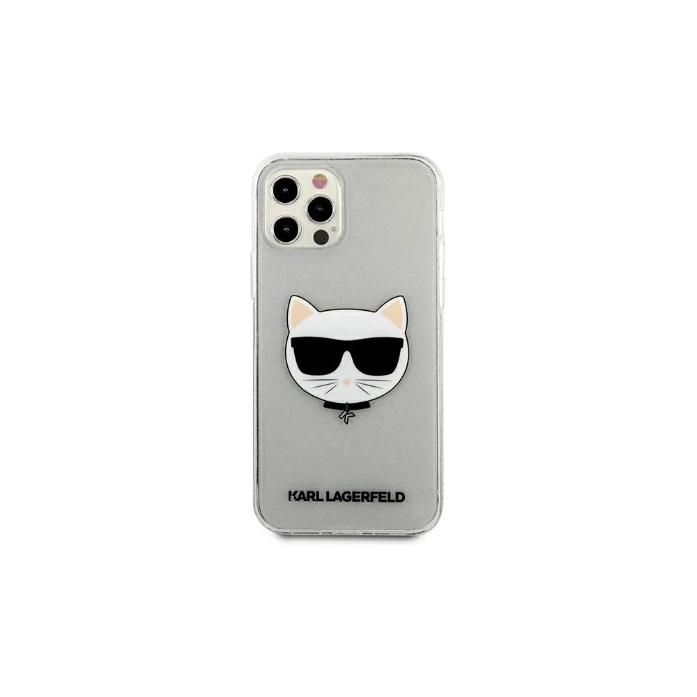 Wholesale Karl Lagerfeld KLHCP12MCHTUGLS Apple iPhone 12/12 Pro silver hardcase Glitter Choupette - KLD534SLV - {ean13} - Hurt