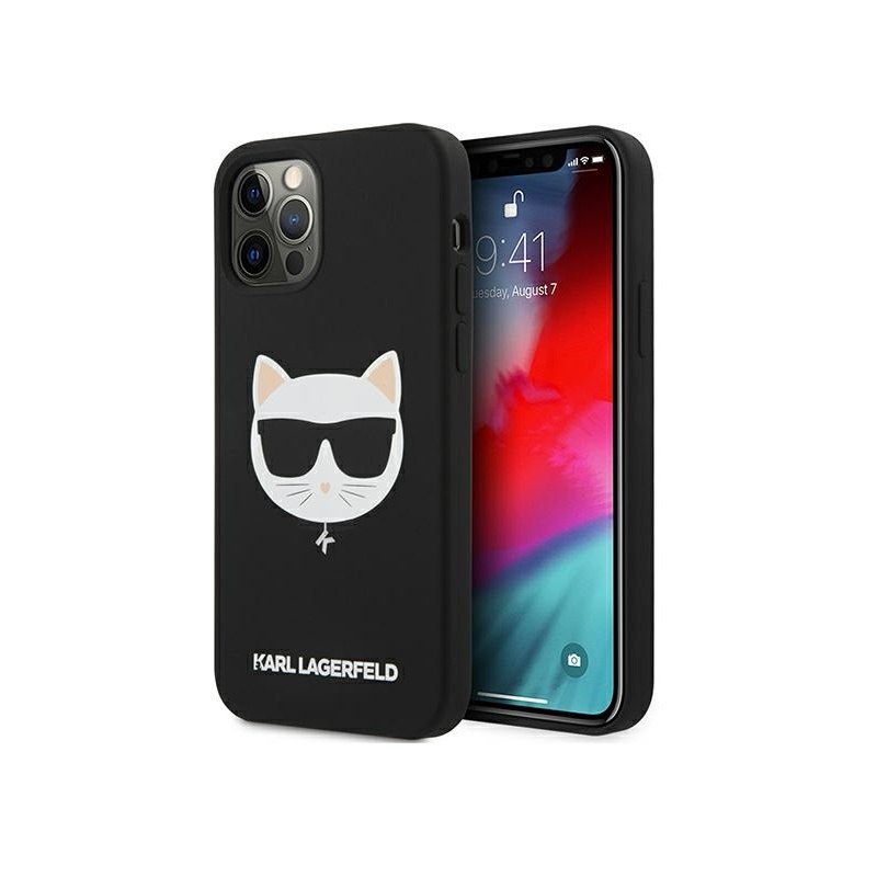 Hurtownia Karl Lagerfeld - 3700740499252 - KLD535BLK - Etui Karl Lagerfeld KLHCP12MSLCHBK Apple iPhone 12/12 Pro hardcase czarny/black Silicone Choupette - B2B homescreen