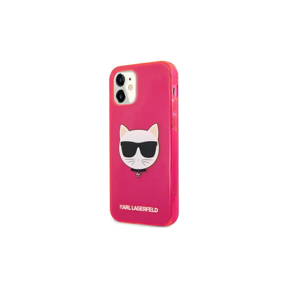 Hurtownia GSM - Etui Karl Lagerfeld KLHCP12SCHTRP Apple iPhone 12 mini różowy/pink hardcase Glitter Choupette Fluo - KLD536PNK - {ean13} - Hurt