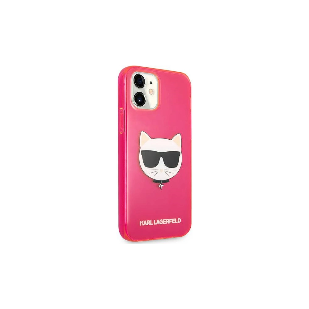 Hurtownia GSM - Etui Karl Lagerfeld KLHCP12SCHTRP Apple iPhone 12 mini różowy/pink hardcase Glitter Choupette Fluo - KLD536PNK - {ean13} - Hurt