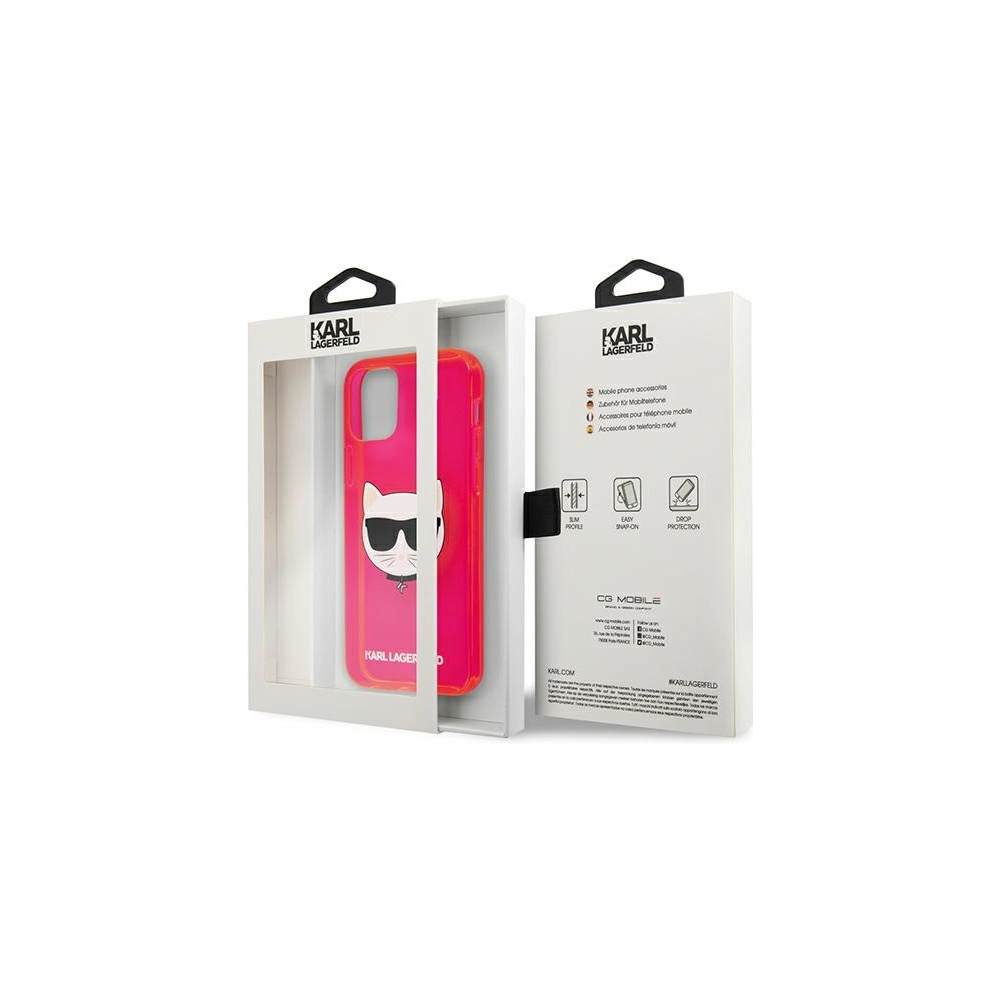 Hurtownia GSM - Etui Karl Lagerfeld KLHCP12SCHTRP Apple iPhone 12 mini różowy/pink hardcase Glitter Choupette Fluo - KLD536PNK - {ean13} - Hurt