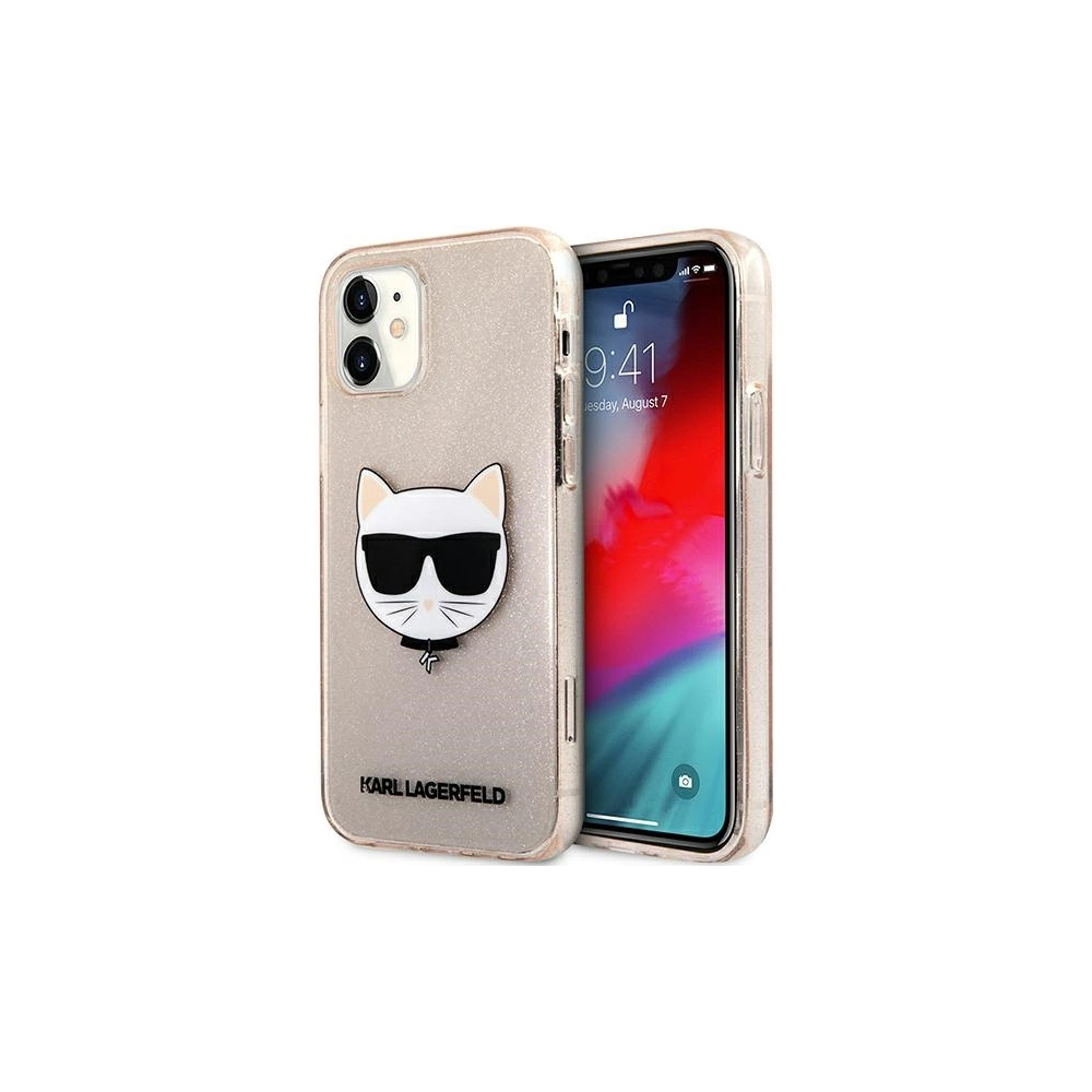 Hurtownia GSM - Etui Karl Lagerfeld KLHCP12SCHTUGLGO Apple iPhone 12 mini złoty/gold hardcase Glitter Choupette - KLD537GLD - {ean13} - Hurt