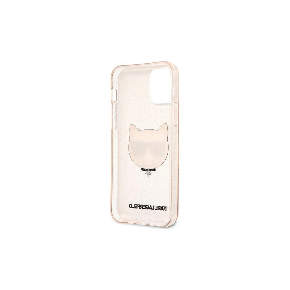 Wholesale Karl Lagerfeld KLHCP12SCHTUGLGO Apple iPhone 12 mini gold hardcase Glitter Choupette - KLD537GLD - {ean13} - Hurt