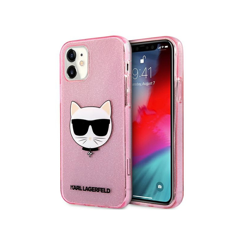 Hurtownia Karl Lagerfeld - 3666339002657 - KLD538PNK - Etui Karl Lagerfeld KLHCP12SCHTUGLP Apple iPhone 12 mini różowy/pink hardcase Glitter Choupette - B2B homescreen
