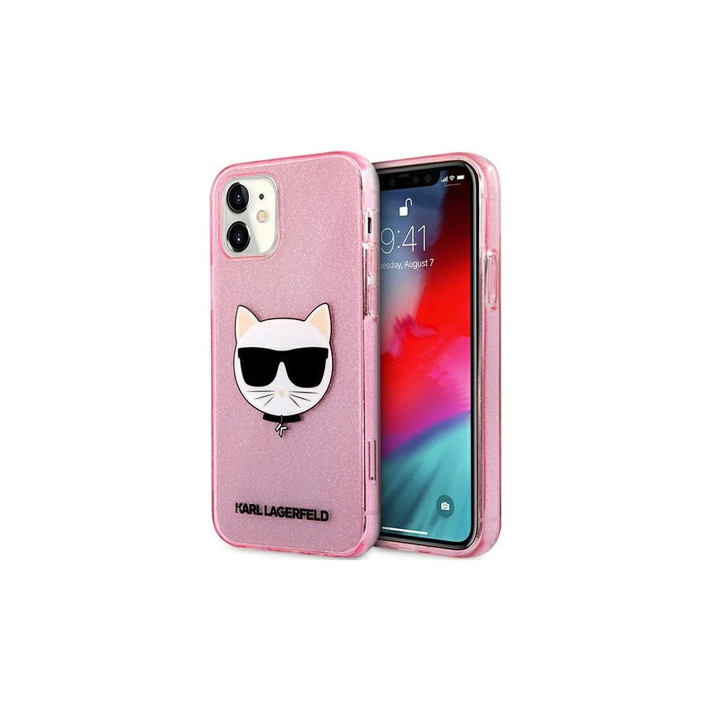 Hurtownia GSM - Etui Karl Lagerfeld KLHCP12SCHTUGLP Apple iPhone 12 mini růžový/pink hardcase Glitter Choupette - KLD538PNK - {ean13} - Hurt
