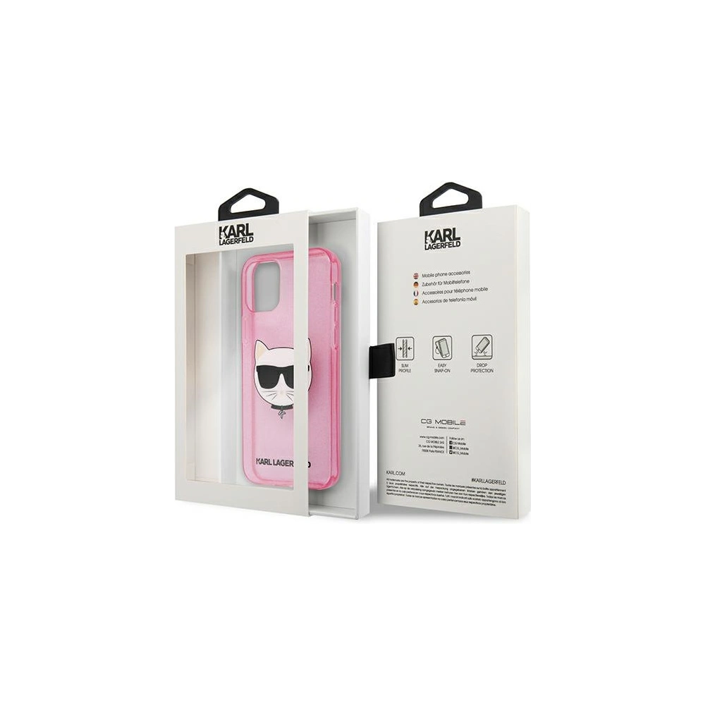 Hurtownia GSM - Etui Karl Lagerfeld KLHCP12SCHTUGLP Apple iPhone 12 mini růžový/pink hardcase Glitter Choupette - KLD538PNK - {ean13} - Hurt