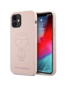 Karl Lagerfeld KLHCP12SSILTTPI Apple iPhone 12 mini Silicone Ikonik Outline pink