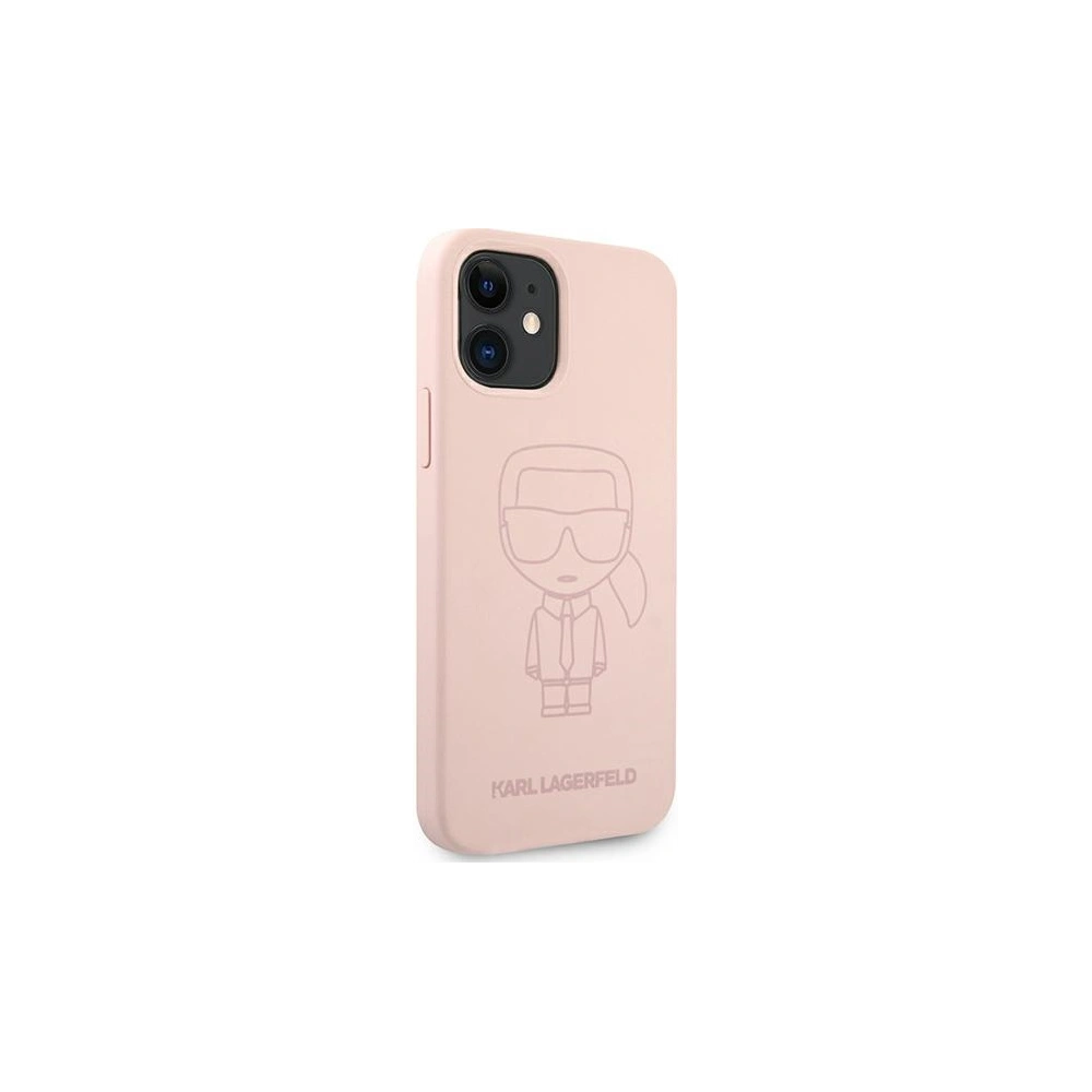Hurtownia GSM - Etui Karl Lagerfeld KLHCP12SSILTTPI Apple iPhone 12 mini Silicone Ikonik Outline różowy/pink - KLD539PNK - {ean13} - Hurt