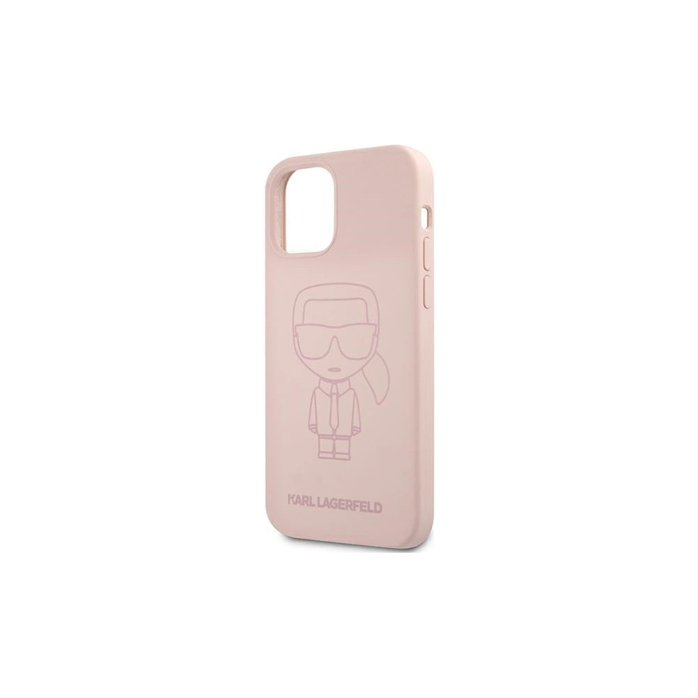 Hurtownia GSM - Etui Karl Lagerfeld KLHCP12SSILTTPI Apple iPhone 12 mini Silicone Ikonik Outline różowy/pink - KLD539PNK - {ean13} - Hurt