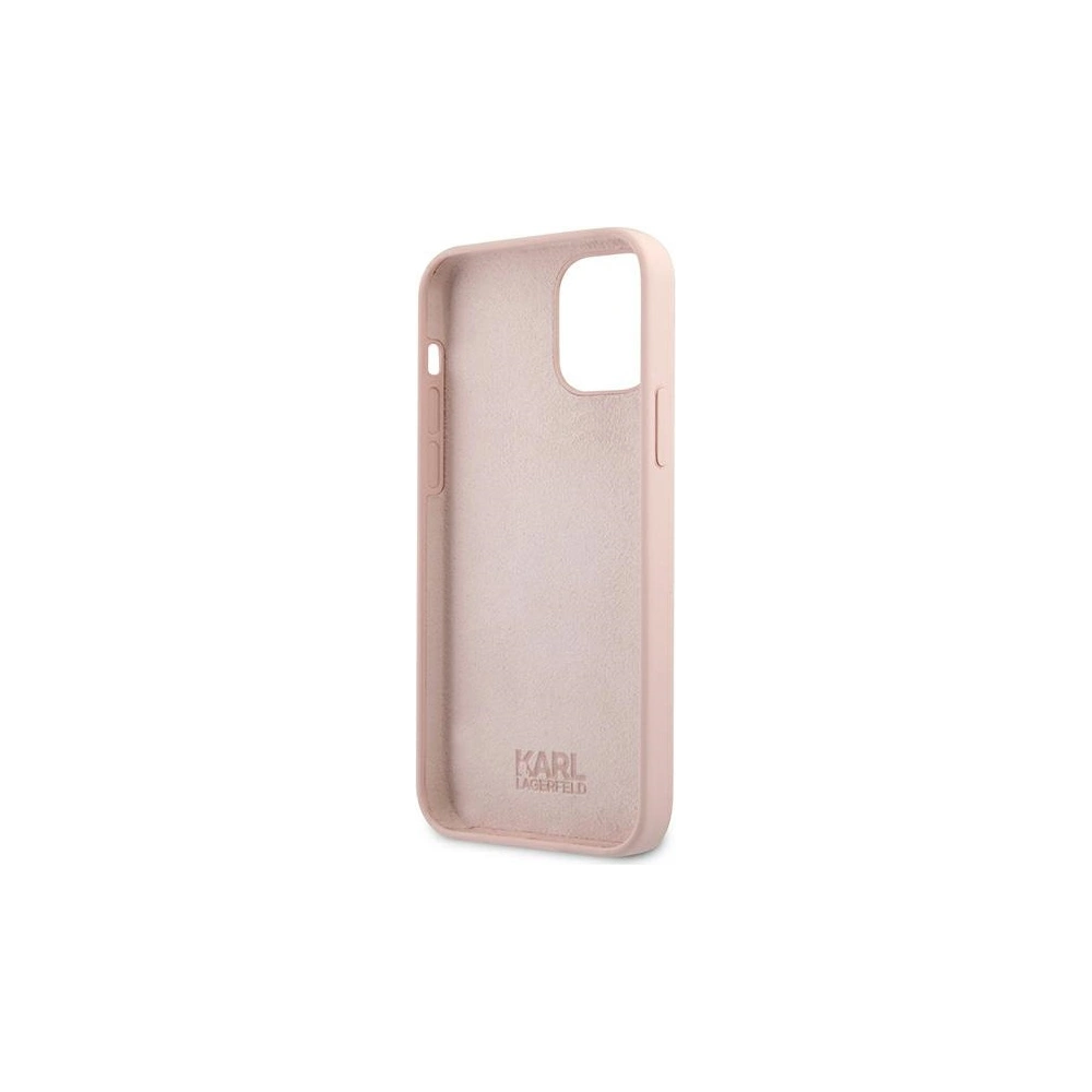 Hurtownia GSM - Etui Karl Lagerfeld KLHCP12SSILTTPI Apple iPhone 12 mini Silicone Ikonik Outline różowy/pink - KLD539PNK - {ean13} - Hurt
