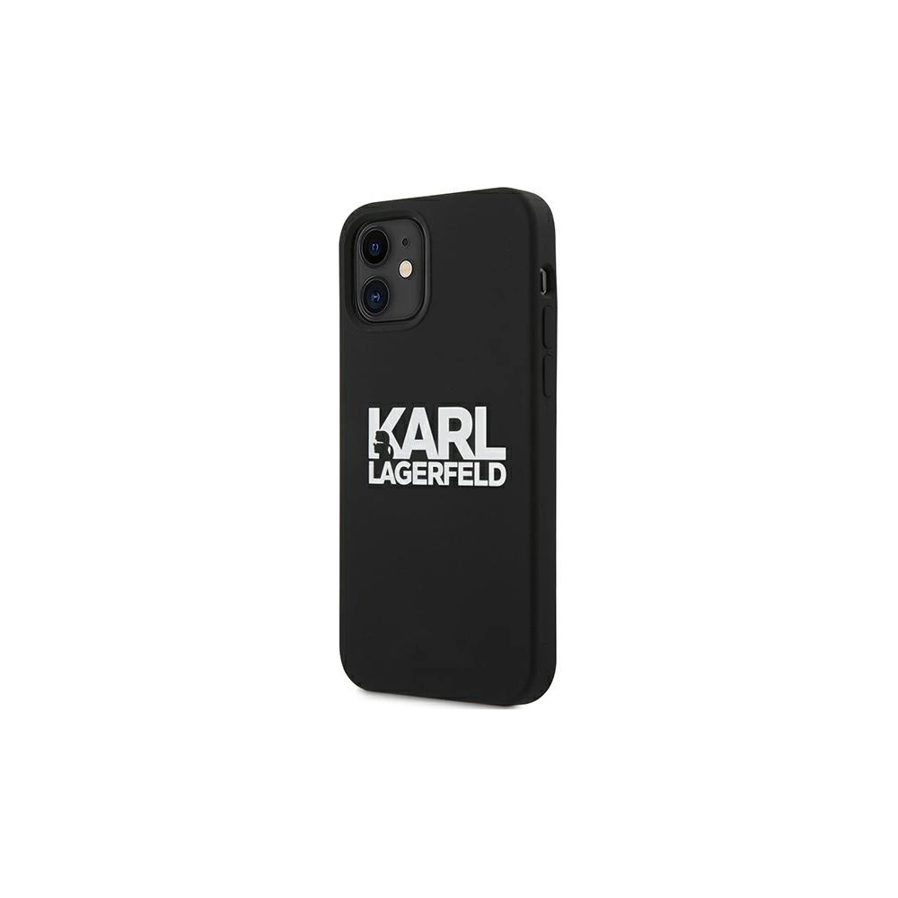 Hurtownia GSM - Etui Karl Lagerfeld KLHCP12SSLKLRBK Apple iPhone 12 mini Silicone Stack Logo černý/black - KLD541BLK - {ean13} - Hurt