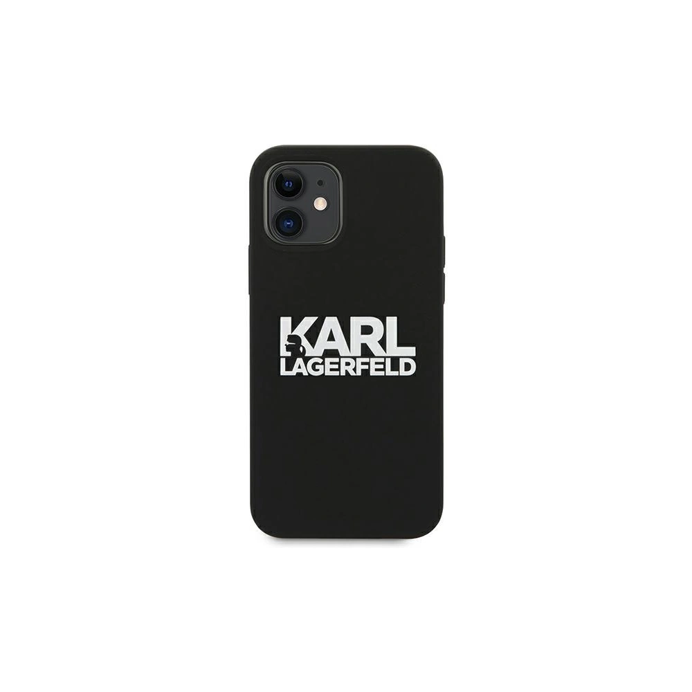 Hurtownia GSM - Etui Karl Lagerfeld KLHCP12SSLKLRBK Apple iPhone 12 mini Silicone Stack Logo černý/black - KLD541BLK - {ean13} - Hurt
