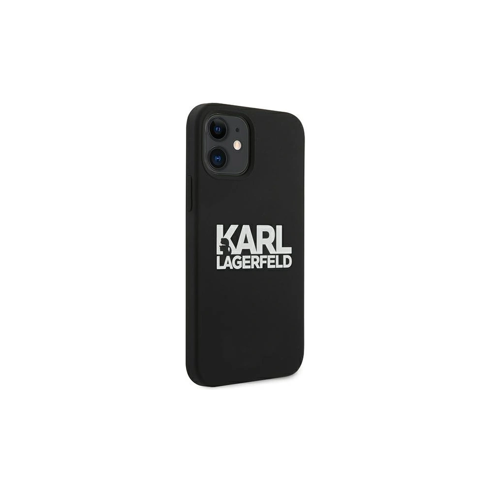 Hurtownia GSM - Etui Karl Lagerfeld KLHCP12SSLKLRBK Apple iPhone 12 mini Silicone Stack Logo černý/black - KLD541BLK - {ean13} - Hurt
