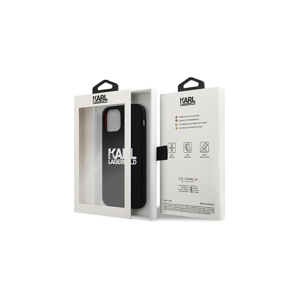 Hurtownia GSM - Etui Karl Lagerfeld KLHCP12SSLKLRBK Apple iPhone 12 mini Silicone Stack Logo černý/black - KLD541BLK - {ean13} - Hurt