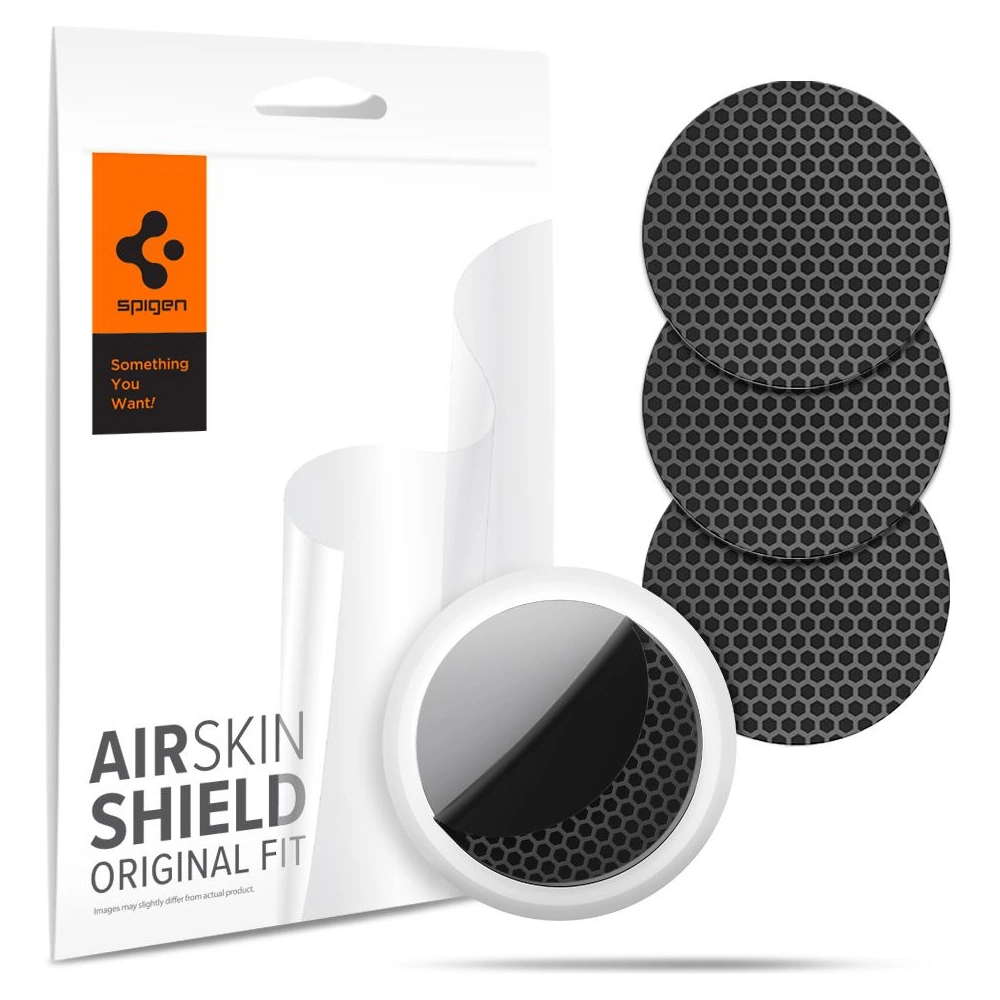 Folia hydrogelová Spigen Airskin Apple AirTag Carbon Black [4+4 PACK]