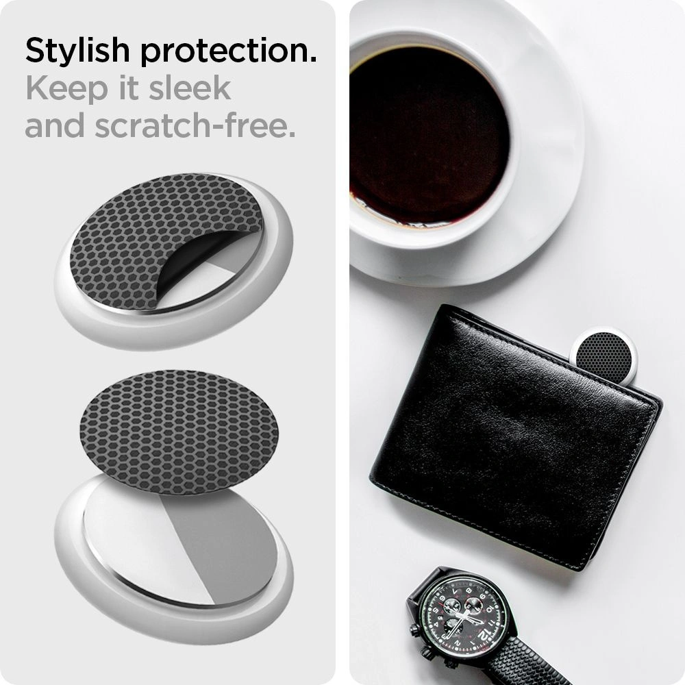 Folia hydrogelová Spigen Airskin Apple AirTag Carbon Black [4+4 PACK]