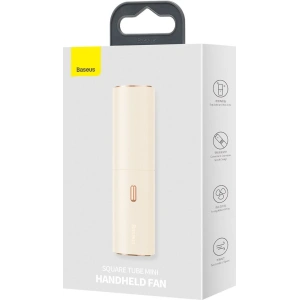 Wholesale Baseus Square Tube Mini Handheld Fan (golden) - BSU2704WHT - {ean13} - Hurt