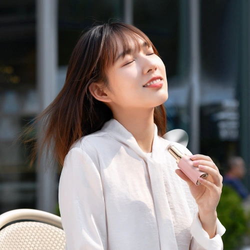 Przenośny wentylator ręczny Baseus Square Tube (różowy)