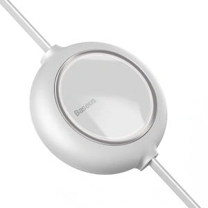 Kabel USB 3w1 Baseus Bright Mirror, micro USB / Lightning / USB-C, płaski, 3.5A, 1.2m (biała)