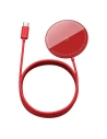 Ładowarka indukcyjna z magnesem Baseus Simple Mini, MagSafe, 15W (czerwona)