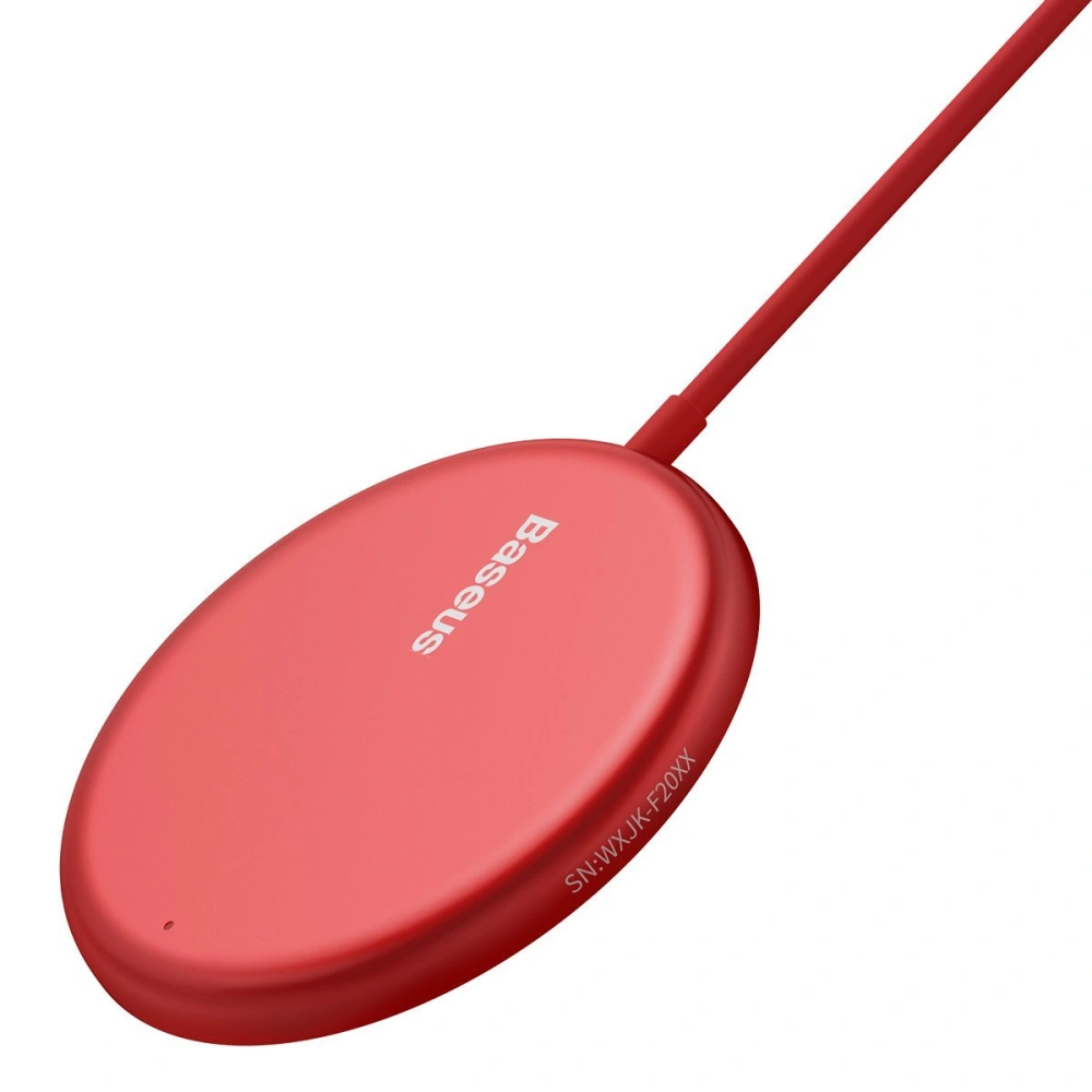 Wholesale Baseus Simple Mini Wireless Charger MagSafe, 15W (red) - BSU2711RED - {ean13} - Hurt