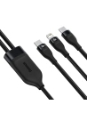 Wholesale Baseus Flash Series 2-in-1 Cable Type-c to 2x Type-C, 100W, 1.5m Black - BSU2713BLK - {ean13} - Hurt