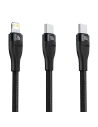 Wholesale Baseus Flash Series 2-in-1 Cable Type-c to 2x Type-C, 100W, 1.5m Black - BSU2713BLK - {ean13} - Hurt