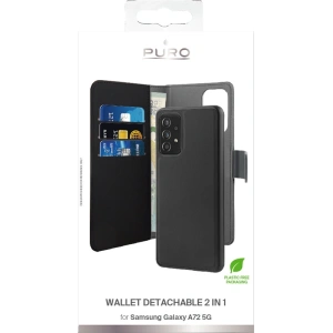 Wholesale PURO Wallet Detachable 2in1 Samsung Galaxy A72 (black) - PUR436BLK - {ean13} - Hurt