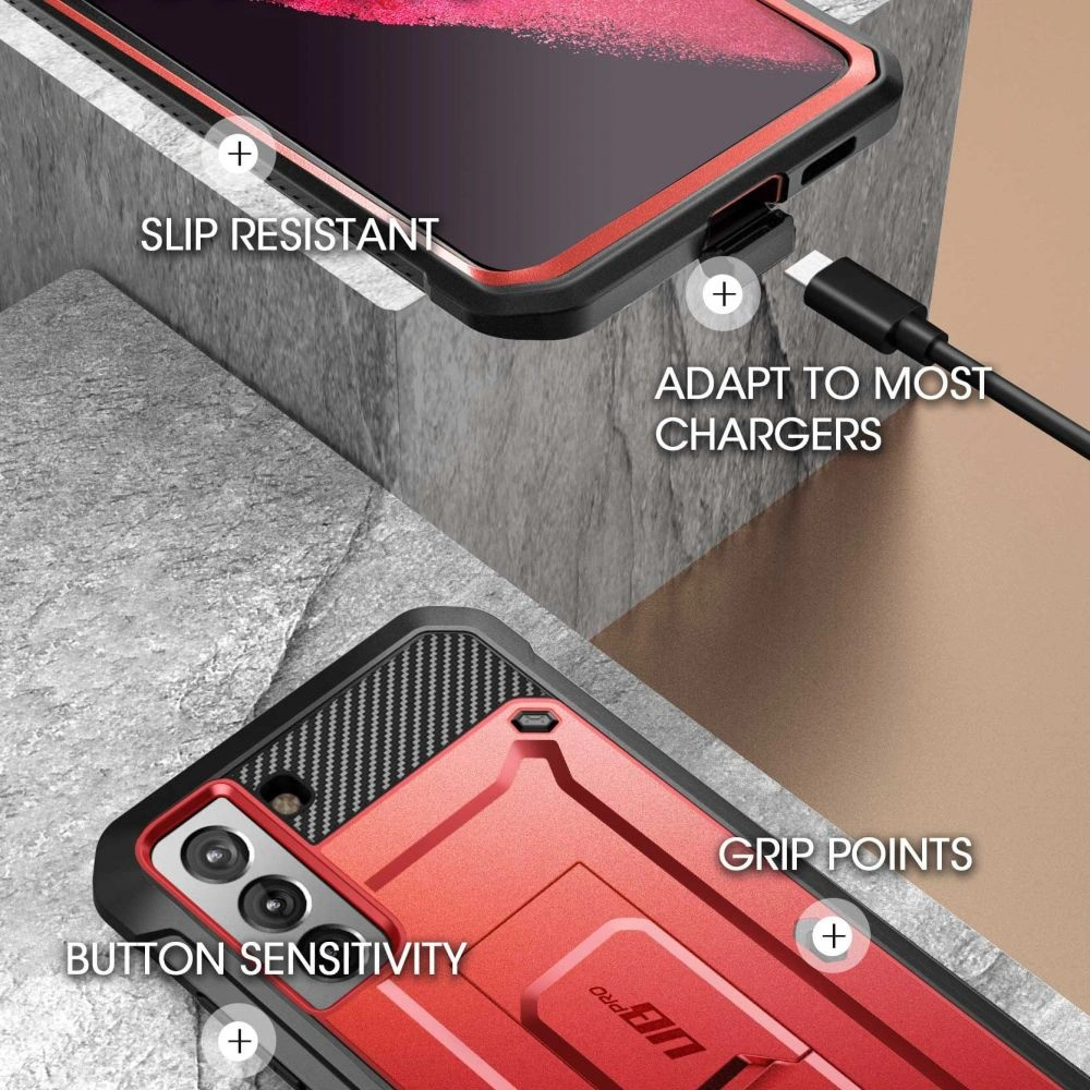 Hurtownia GSM - Etui Supcase Unicorn Beetle Pro Samsung Galaxy S21 Metalická červená - SPC166RED - {ean13} - Hurt