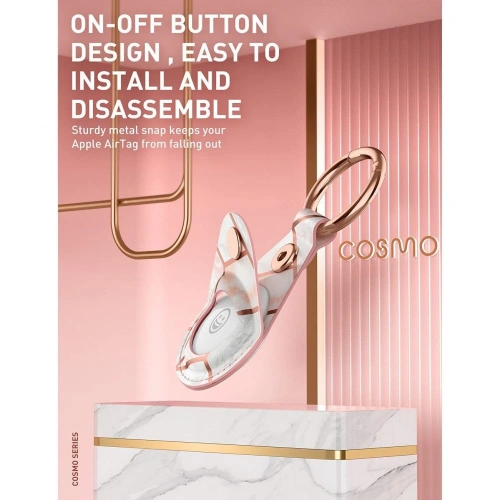 Etui Supcase Cosmo Apple AirTag Marble