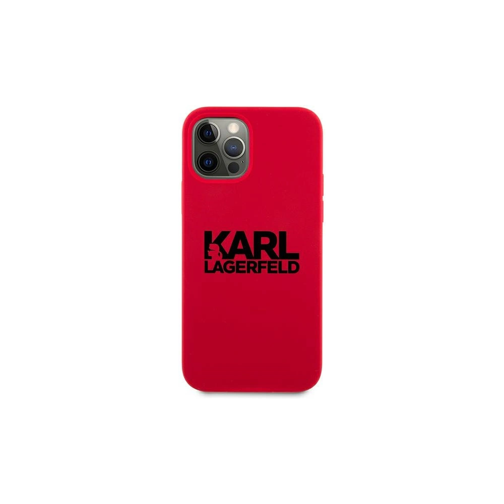 Hurtownia GSM - Etui Karl Lagerfeld KLHCP12LSLKLRE Apple iPhone 12 Pro Max Silicone Stack Logo czerwony/red - KLD544RED - {ean13} - Hurt