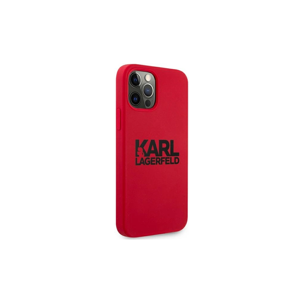 Hurtownia GSM - Etui Karl Lagerfeld KLHCP12LSLKLRE Apple iPhone 12 Pro Max Silicone Stack Logo czerwony/red - KLD544RED - {ean13} - Hurt