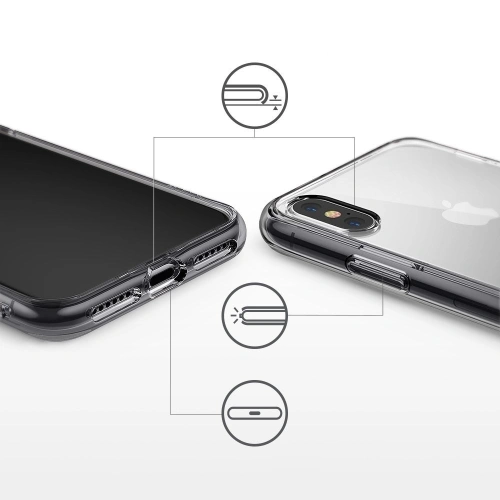 Etui Ringke Fusion iPhone XS 5.8 Smoke Black