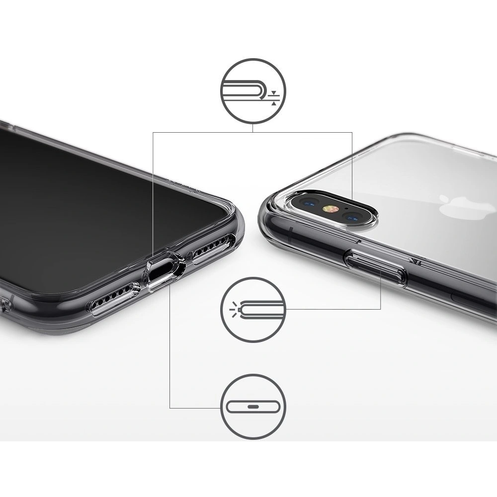 Hurtownia GSM - Etui Ringke Fusion iPhone XS/X 5.8 Smoke Black - RGK754SM - {ean13} - Hurt