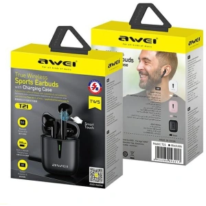 AWEI słuchawki Bluetooth 5.0 T21 TWS + stacja dokująca czarny/black
