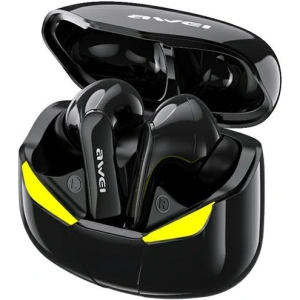 AWEI sluchátka Bluetooth 5.0 T35 TWS + dokovací stanice herní černá/black