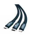 Wholesale Baseus Bright Mirror 3-in-1 cable USB For M+L+T 3.5A 1.2m (blue) - BSU2725BLU - {ean13} - Hurt