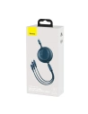 Wholesale Baseus Bright Mirror 3-in-1 cable USB For M+L+T 3.5A 1.2m (blue) - BSU2725BLU - {ean13} - Hurt