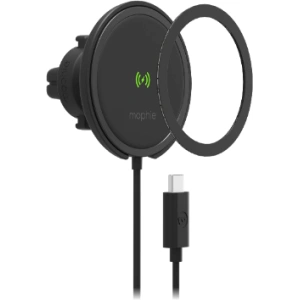 Uchwyt z ładowarką bezprzewodową Mophie Snap+ Wireless Charge Vent Mount MagSafe 15W (czarny)