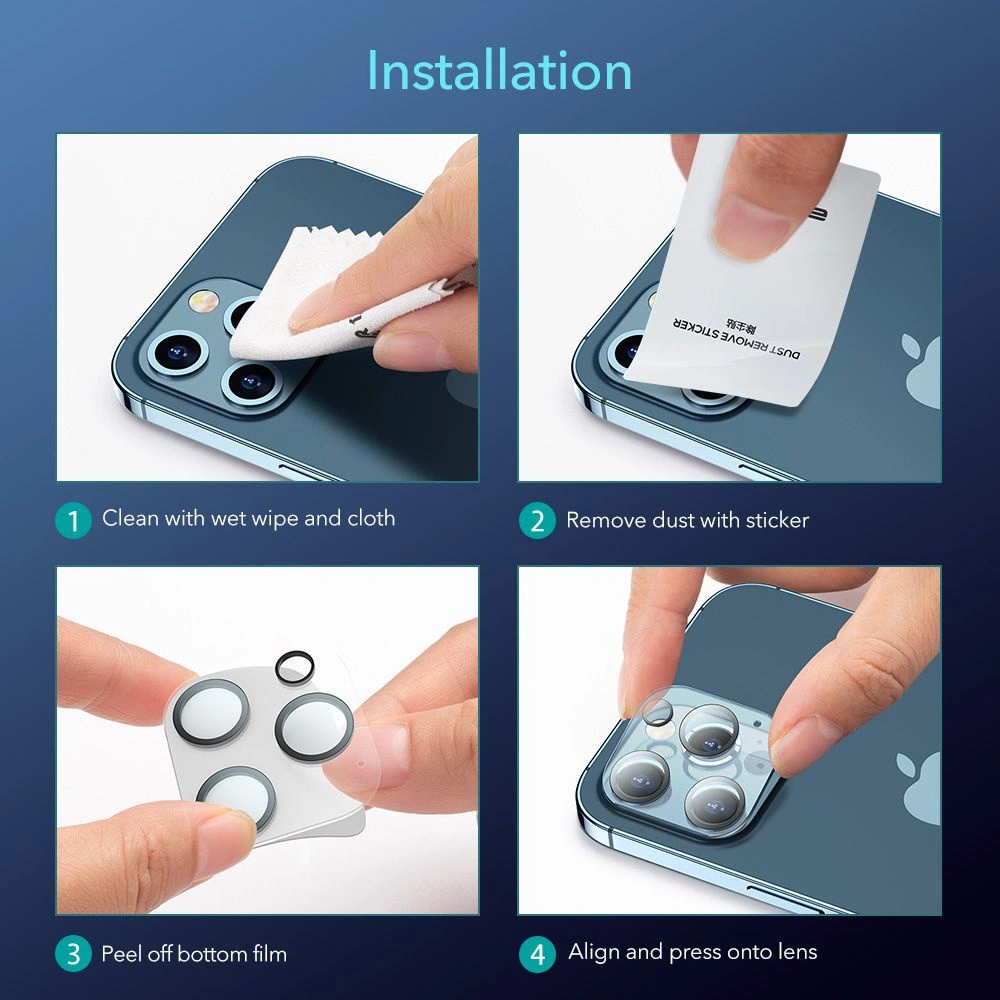 Wholesale ESR Camera Lens Apple iPhone 12 Pro Max Clear [2 PACK] - ESR326CL - {ean13} - Hurt