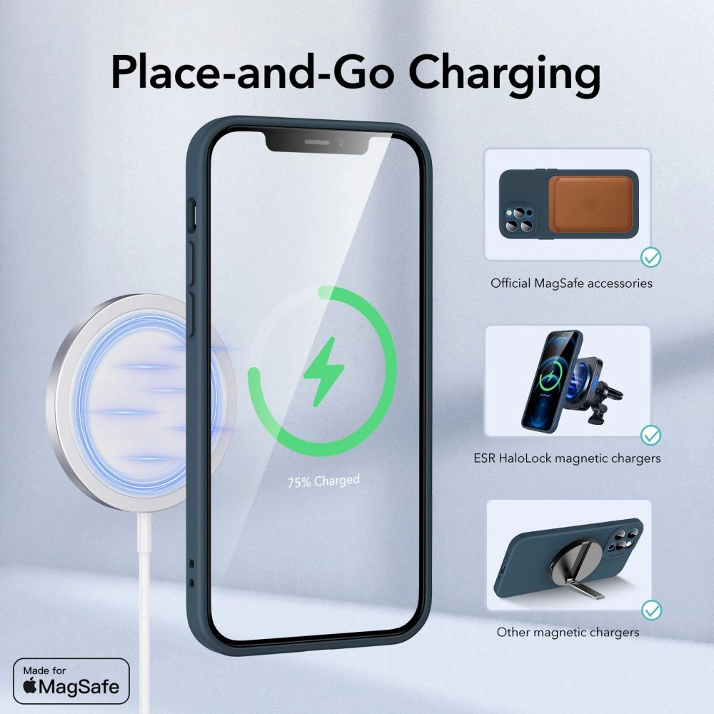 Hurtownia GSM - Etui ESR Cloud Soft MagSafe Apple iPhone 12 Pro Max Modrá - ESR334BLU - {ean13} - Hurt