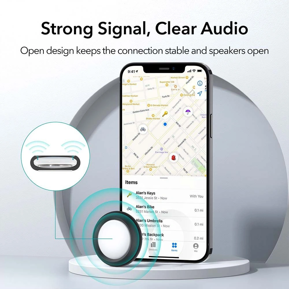 Hurtownia GSM - Etui ESR Stick-on Apple Airtag Černá a Bílá - ESR340BLKWHT - {ean13} - Hurt