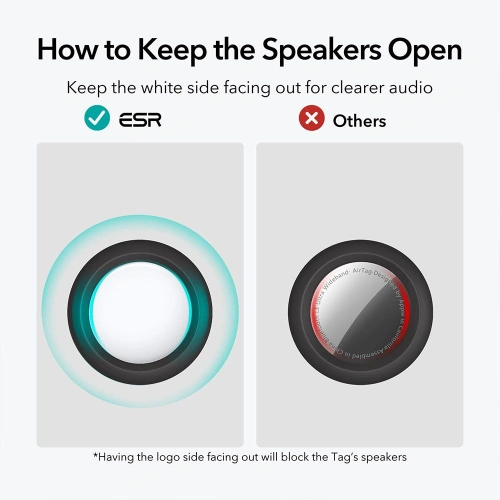 Etui ESR Stick-on Apple Airtag Black & White