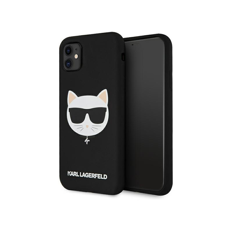 Karl Lagerfeld Distributor - 3666339001841 - KLD545BLK - Karl Lagerfeld KLHCN61SLCHBK Apple iPhone 11 hardcase black Silicone Choupette - B2B homescreen