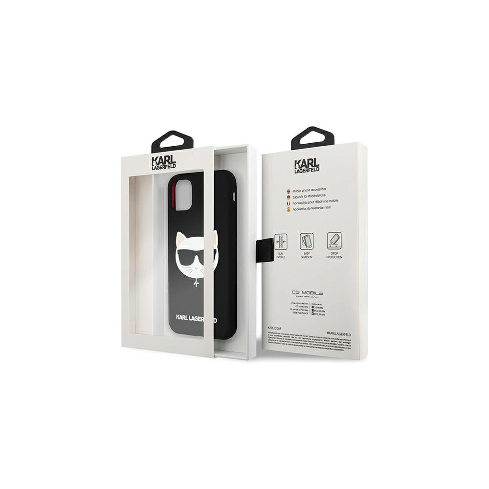 Hurtownia GSM - Etui Karl Lagerfeld KLHCN61SLCHBK Apple iPhone 11 hardcase czarny/black Silicone Choupette - KLD545BLK - {ean13} - Hurt
