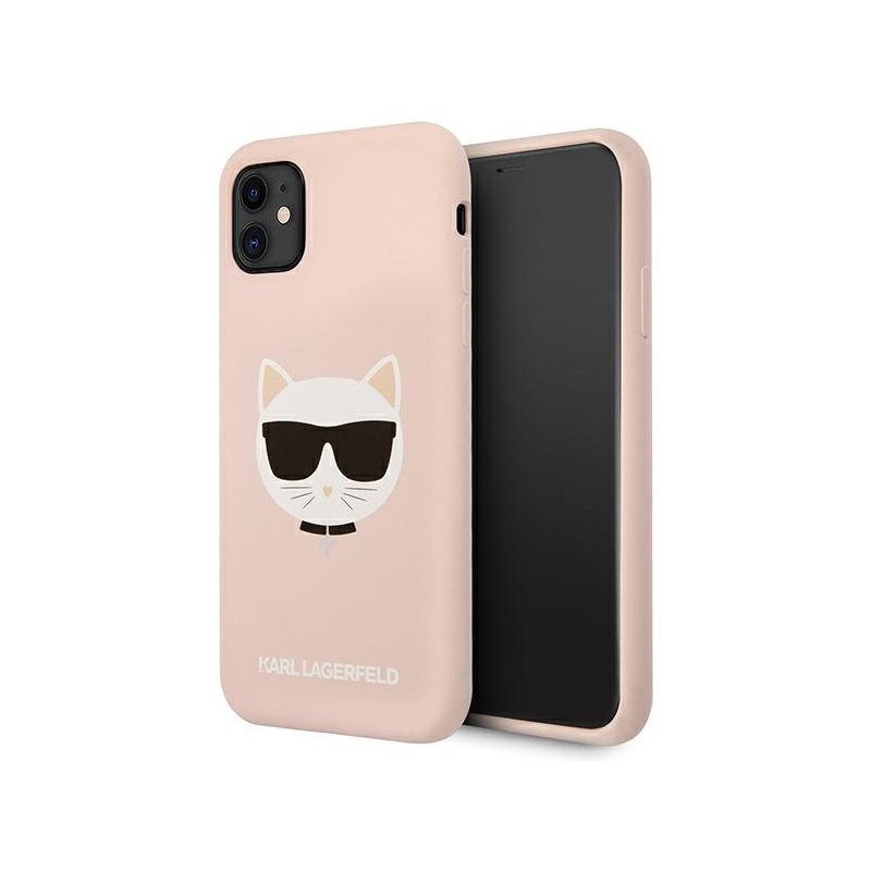 Hurtownia Karl Lagerfeld - 3666339001872 - KLD546PNK - Etui Karl Lagerfeld KLHCN61SLCHLP Apple iPhone 11 hardcase jasno różowy/light pink Silicone Choupette - B2B homescreen