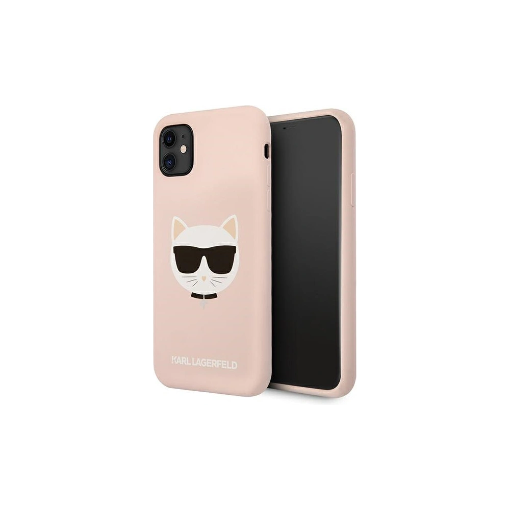 Hurtownia GSM - Etui Karl Lagerfeld KLHCN61SLCHLP Apple iPhone 11 hardcase jasně růžový/light pink silikon Choupette - KLD546PNK - {ean13} - Hurt