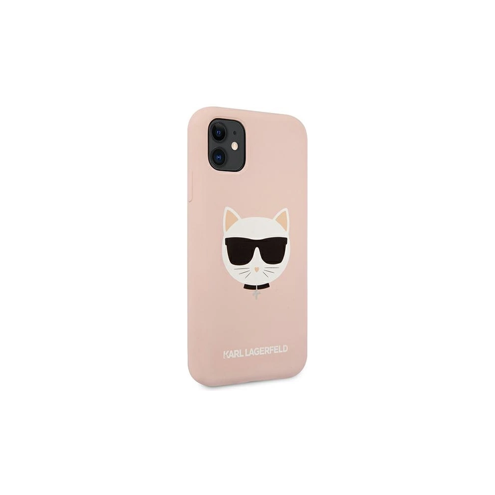 Hurtownia GSM - Etui Karl Lagerfeld KLHCN61SLCHLP Apple iPhone 11 hardcase jasně růžový/light pink silikon Choupette - KLD546PNK - {ean13} - Hurt