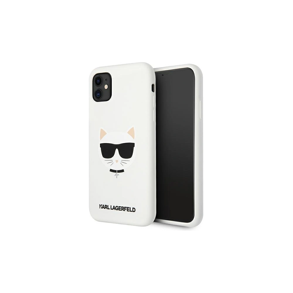 Hurtownia GSM - Etui Karl Lagerfeld KLHCN61SLCHWH Apple iPhone 11 hardcase bílý/white Silicone Choupette - KLD548WHT - {ean13} - Hurt